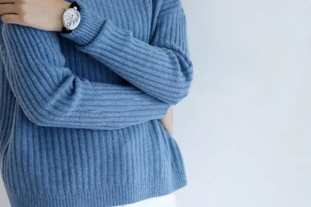 Новинка 2019 однотонный кашемировый свитер Женская водолазка свободный зимний