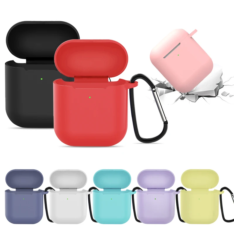 Мягкий силиконовый чехол для Apple Airpods 2 наушников s ударопрочный Bluetooth защита