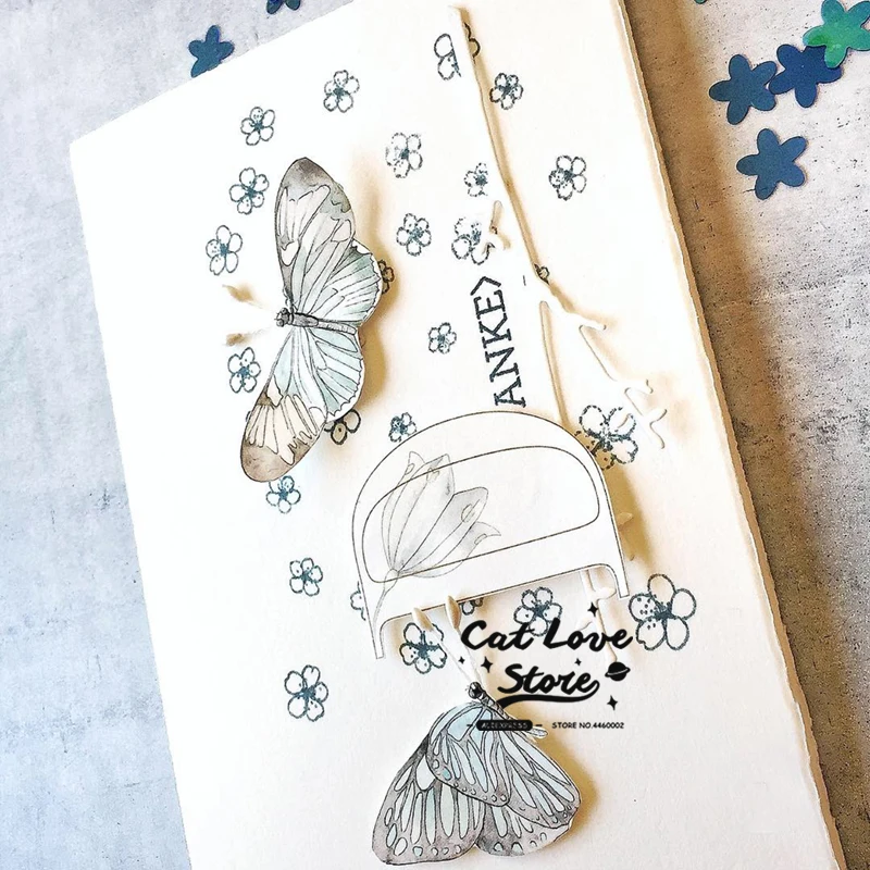 Трафареты для нарезки металла ветки DIY бумажные карточки скрапбукинга