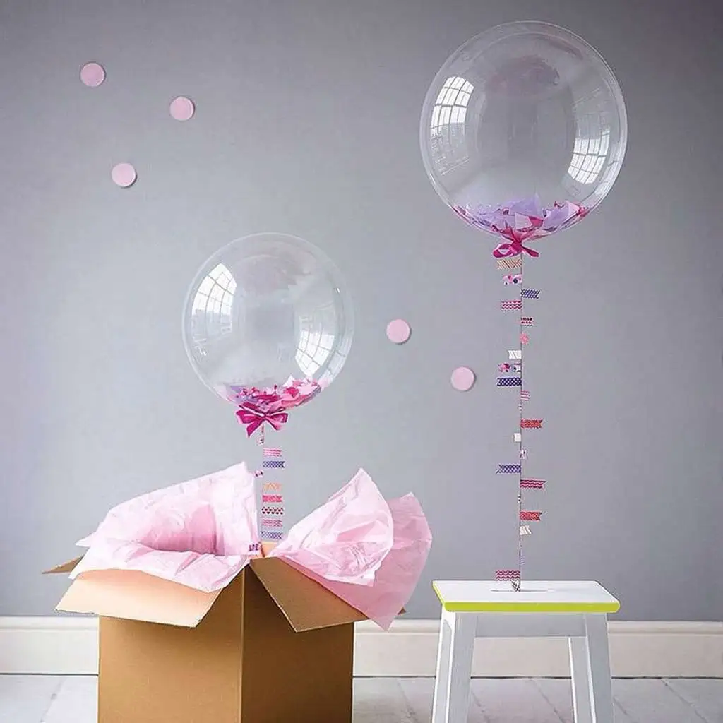 Large Round Clear Bubble Transparent Bobo Light Up Balloon Party LED Lamp | Дом и сад
