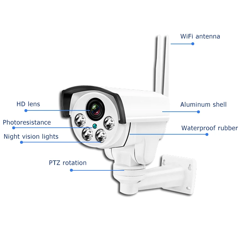 Беспроводная ip-камера видеонаблюдения 960 P 4X оптический зум Wifi камера IP66