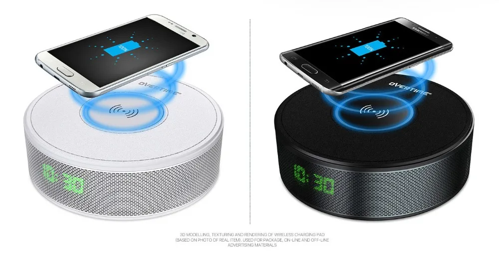 Многофункциональный беспроводной bluetooth-динамик Qi портативный радио громкоговоритель зарядное устройство для мобильного телефона док-станция
