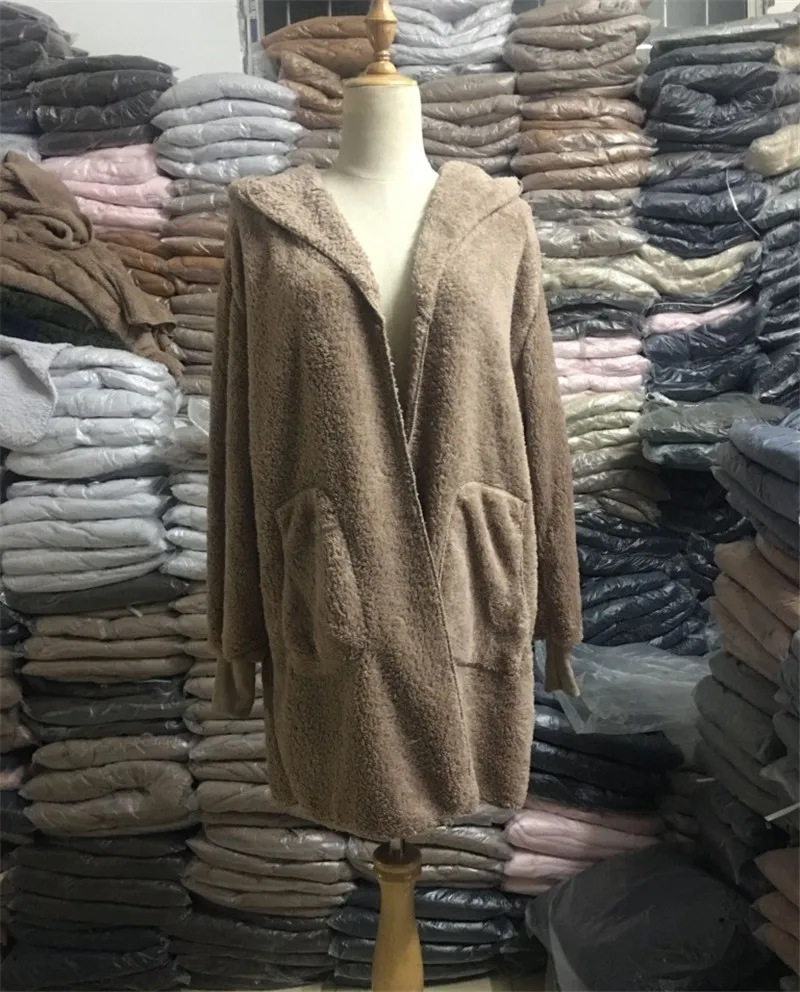 Большой размер, S-5XL, искусственный мех, плюшевый мишка, пальто, куртка, женская мода, открытая стежка, зимнее пальто с капюшоном, женское, длинный рукав, пушистая куртка
