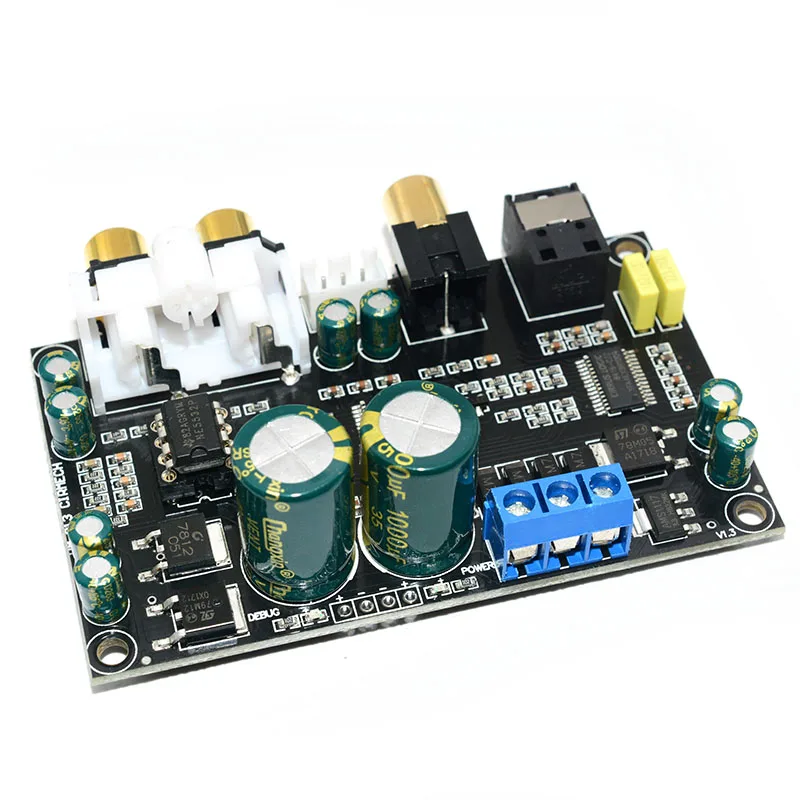 Оптический коаксиальный аудио декодер Cs8416 Cs4398 чип 24Bit192Khz Spdif оптоволоконный Dac