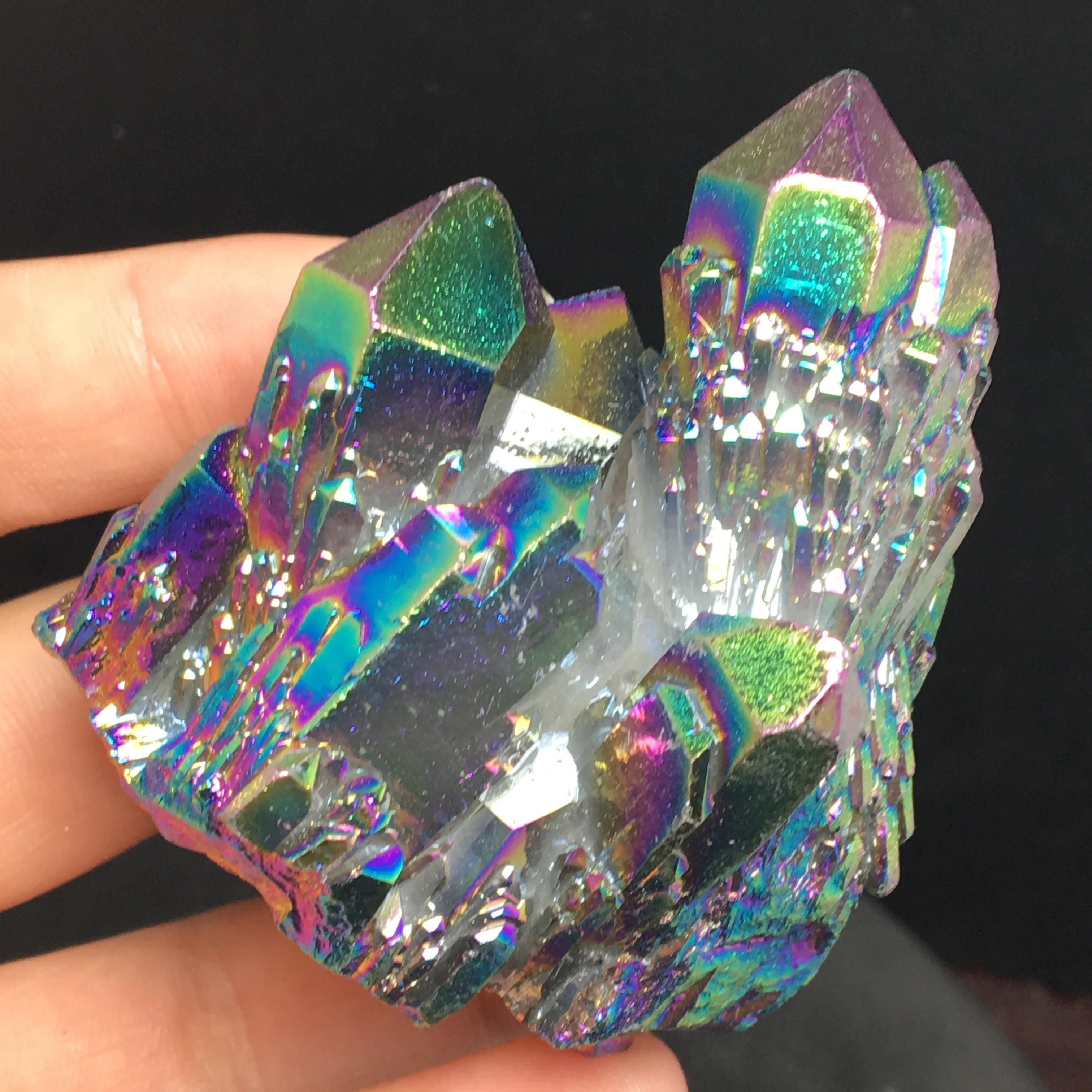 Аура кварцевый кристалл кластерный Ангел натуральный Druzy Geode образцы минералов