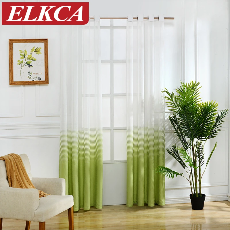 Тюль в горизонтальную полоску для гостиной оконные шторы спальни детской