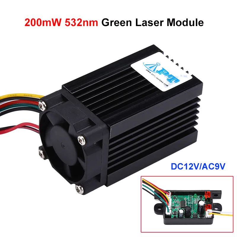 Fat Beam устойчивый 532nm 200 mW зеленый лазерный модуль/DIY лазерное сценическое освещение