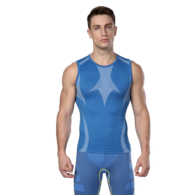 Мужская майка для спортзала компрессионный базовый слой велосипедная