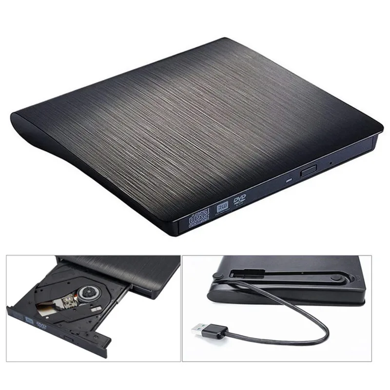USB 3,0 DVD привод Внешний DVD RW CD Писатель Привод горелки ридер плеер Оптические приводы для портативных ПК