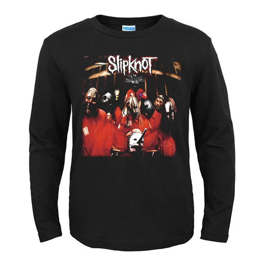 8 22 дизайна американская группа Slipknot рок черная футболка Полный Длинный Рукав Рубашка тяжелый трэш Металл хлопок camiseta Панк Рокер уличная одежда - Цвет: 8