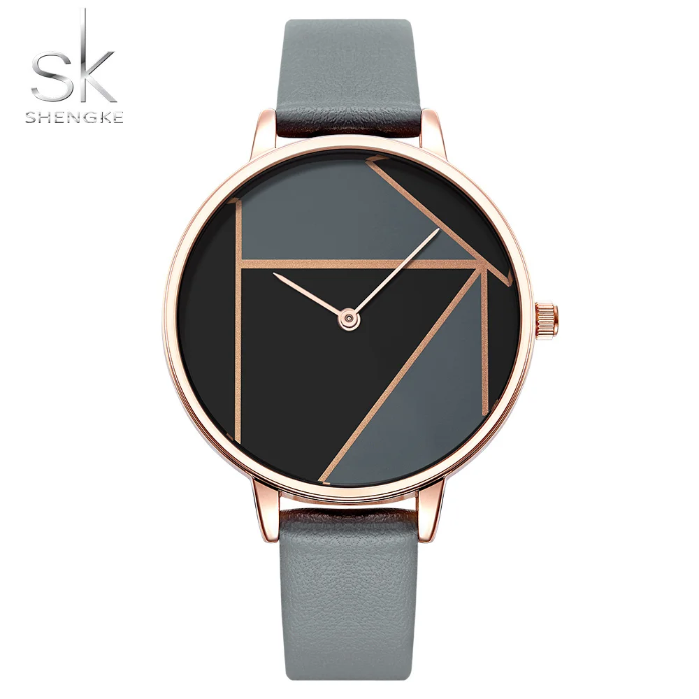

Shengke женские модные часы Лидирующий бренд Уникальные креативные часы женские часы кожаные часы женские часы relogio feminino