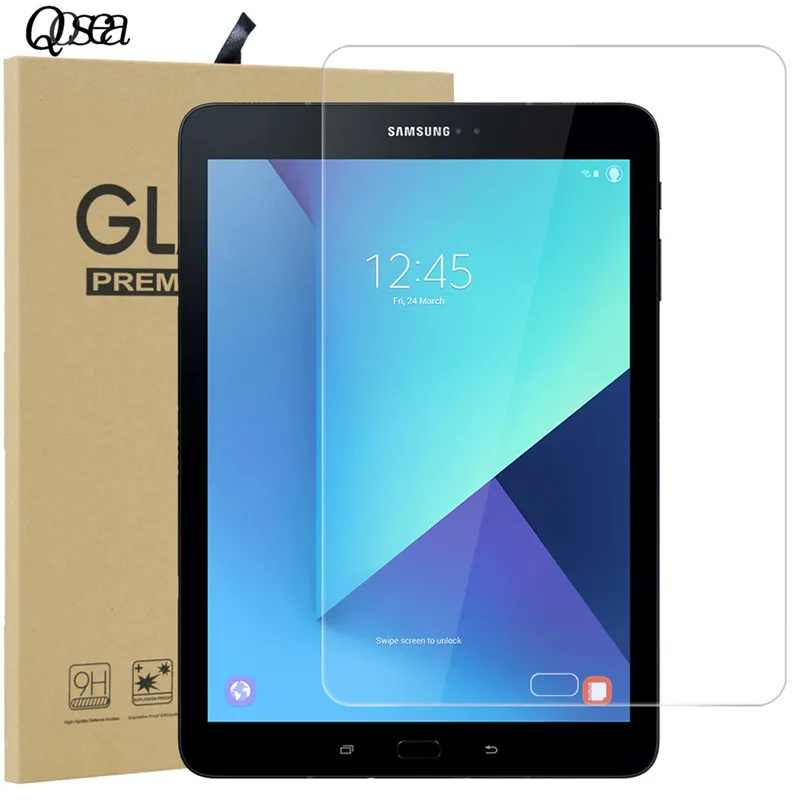 Qosea 9H Tempered Glass For Sumsung Galaxy Tab S3 9.7&quot Clear Protective Film Explosion-proof Screen Protector | Мобильные