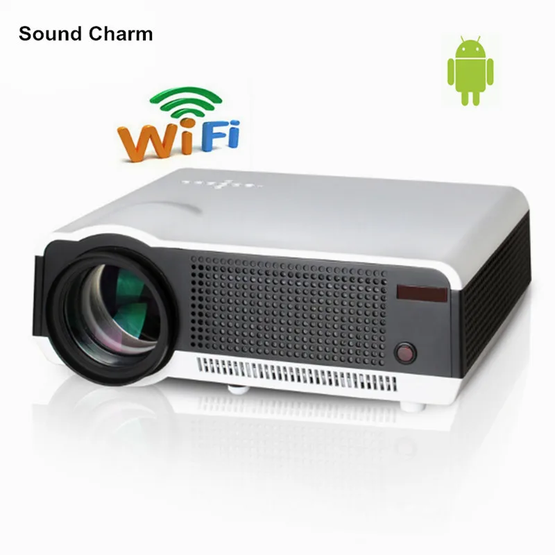 

Светодиодный 3D-проектор, 1280x800, Smart Android 4,4, Bluetooth, Wi-Fi, 5500 лм, для домашнего кинотеатра, 1080P, HD-видео, ЖК-экран
