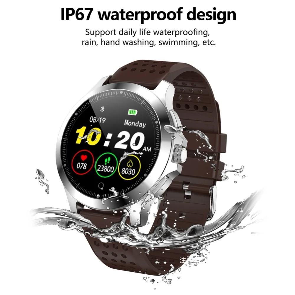 Vwar N66 Смарт часы для мужчин IP67 Водонепроницаемый ЭКГ + PPG монитор сердечного ритма