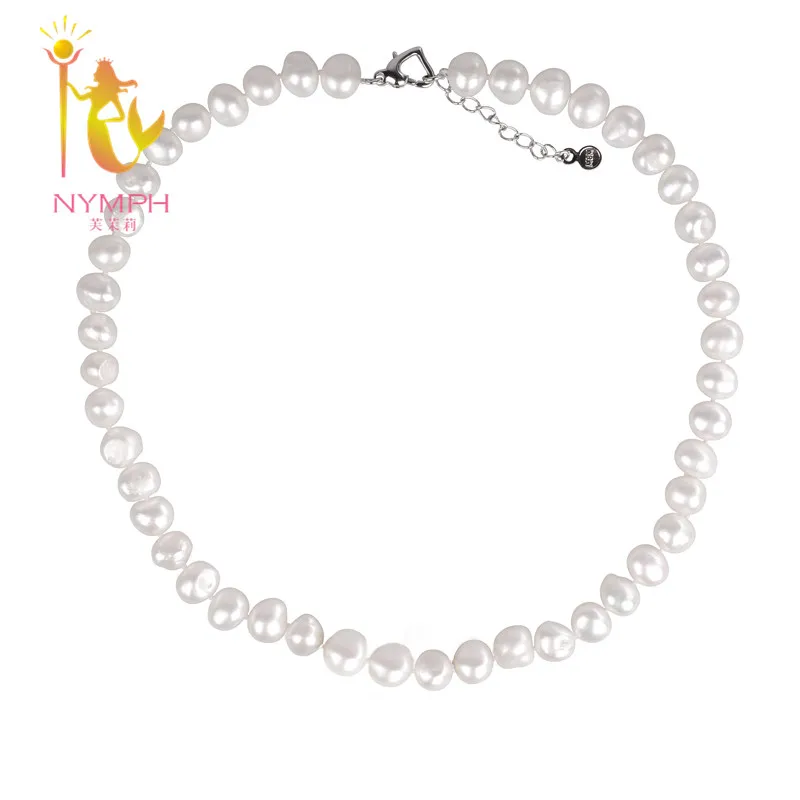 Женское жемчужное ожерелье [NYMPH] из натурального пресноводного жемчуга в стиле