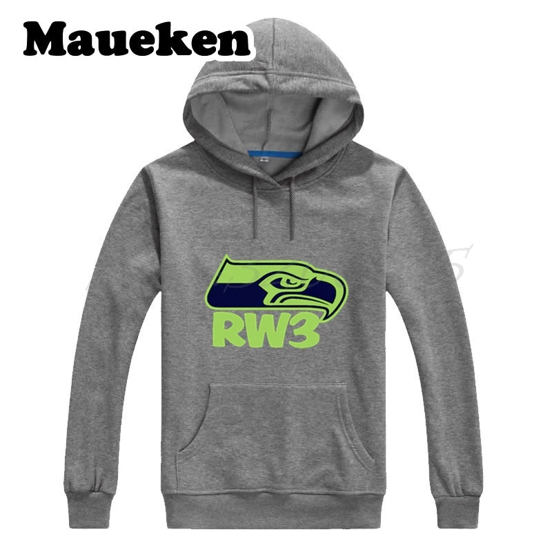 Мужские толстовки с капюшоном Russell Wilson 3 DangerRuss BadgerHawk плотные на осень и зиму