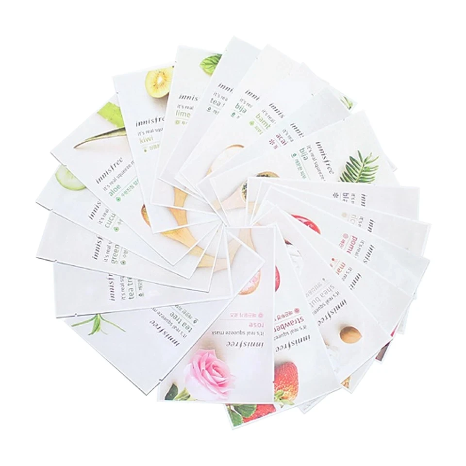 Innisfree это настоящая сжимающая маска увлажняющая масляно-контрольный лист против