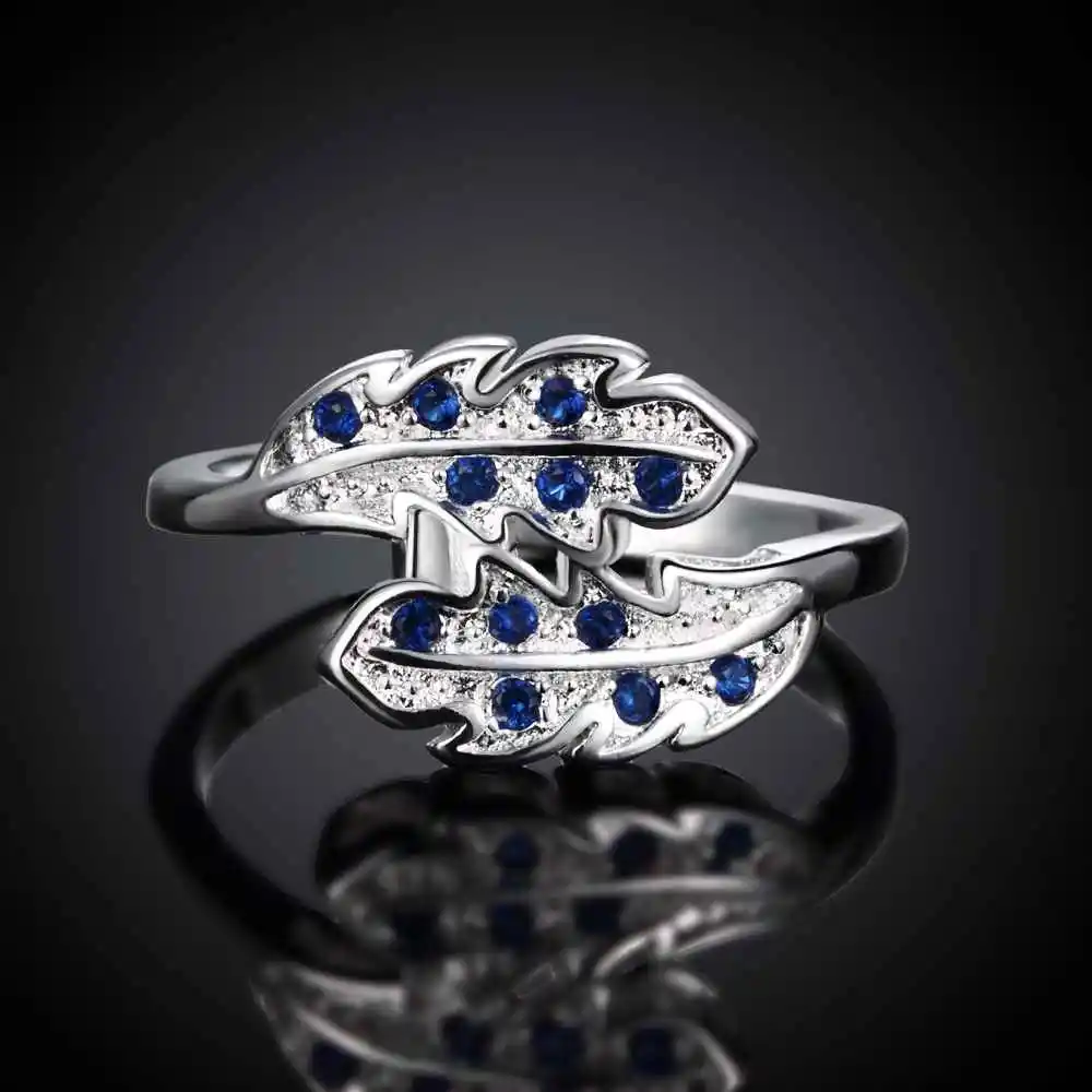 Горячая продажа посеребренное обручальное кольцо Кристальное &quotивы&quot мужское