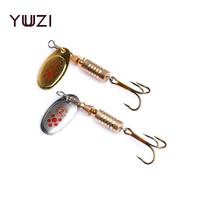 yuzi 2018 1pcs 4 1cm 7 3cm size 2 spinner spoon bait fishing lure hard bait fishing spoon with treble hooks fishing tackle
