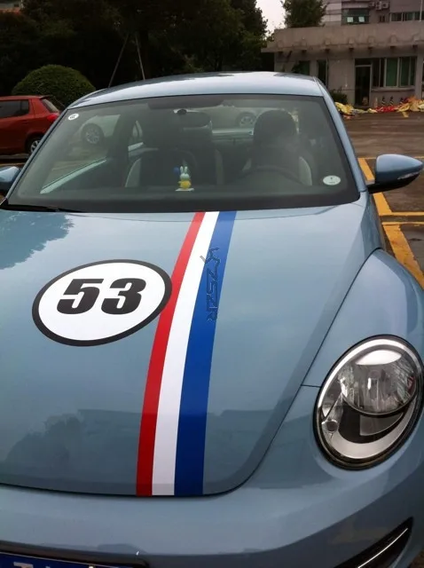 Модный Синий Белый Красный номер 53 спортивный стиль для Volkswagen Beetle Z2CA382|sport style|sport