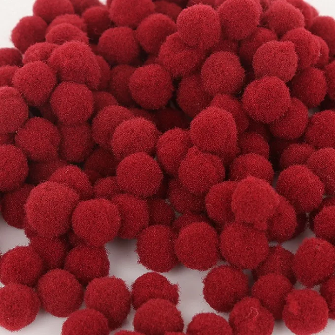 Burgundy 300 шт./лот 10 мм многоцветные помпоны мягкие шарики-Помпоны DIY Швейные Свадебные аксессуары для скрапбукинга - Цвет: Burgundy