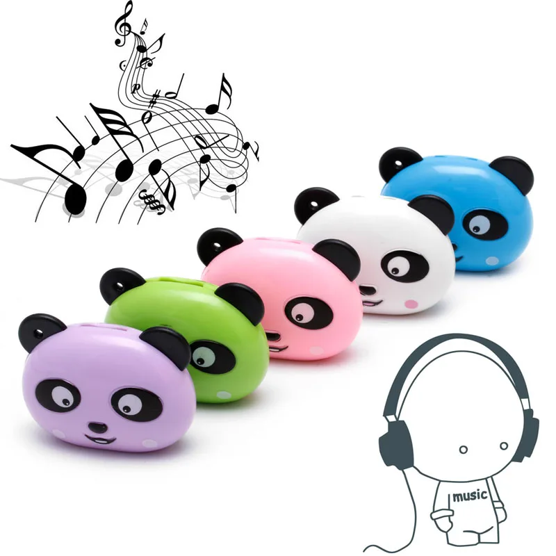 Панда USB мини MP3-плеер+ наушники Поддержка 32 ГБ Micro SD TF карта музыкальный медиа