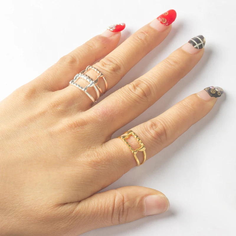 

New Fashion Men Jewelry Adjustable Open Glow In The Dark Vampire Teeth Rings For Women Gold Color Bague Femme 2019
