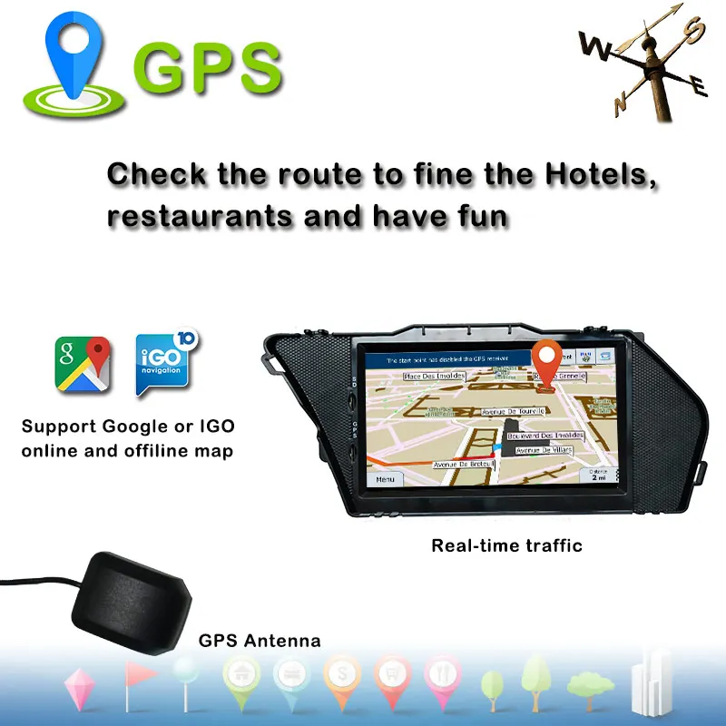 Головное устройство 7 &quotAndroid головное стерео мультимедиа GPS для Mercedes Benz GLK X204 2010 2011