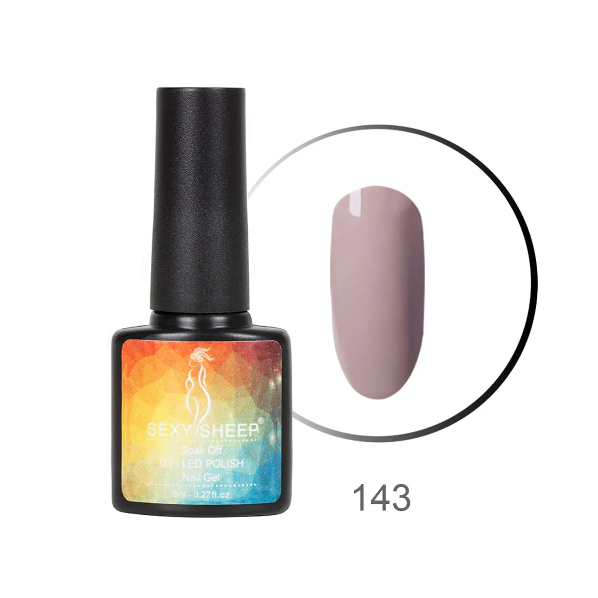 143 8ML Gel Nail Polish Colorful UV Gel Soak Off Gel Polish Semi-Permanent Varnish Red Black Gray Green Nail Color Manicure Nail Art - Цвет: 143