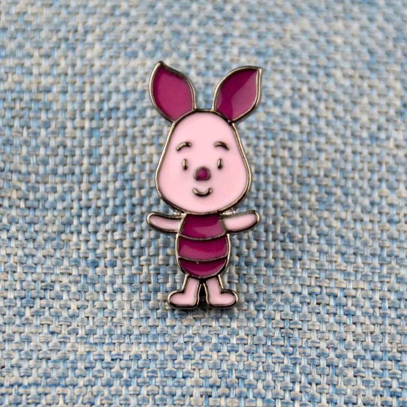 Эмалированная брошь кнопка 90 в виде мультяшной поросенки аксессуары для рюкзака