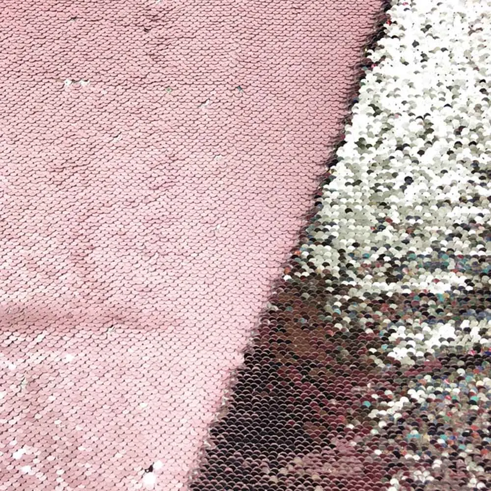 pink sliver 60 см* 100 см Реверсивный Блестящий 5 мм Блестящий Золотой Серебряный Блестящий тканевый материал для одежды вечерние мероприятия фон в виде изображения стола Декор - Цвет: pink sliver