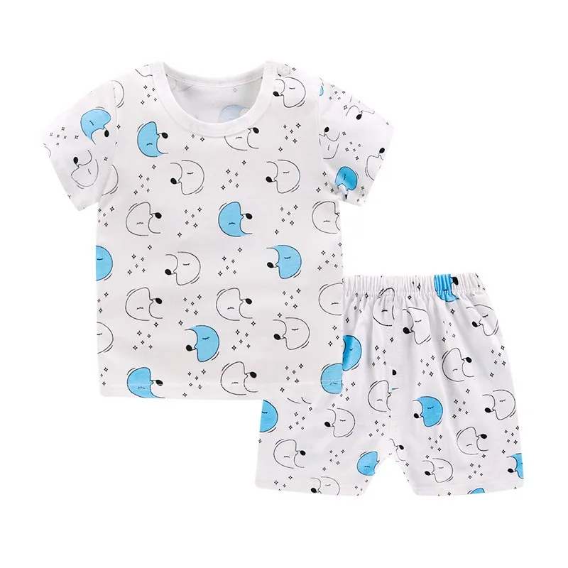 Летняя футболка с короткими рукавами и рисунком животных для маленьких