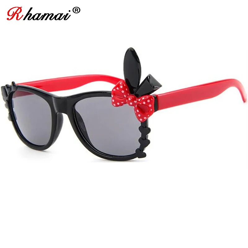 Новинка 2018 детские солнцезащитные очки RHAMAI Детские дизайнерские затемненные для