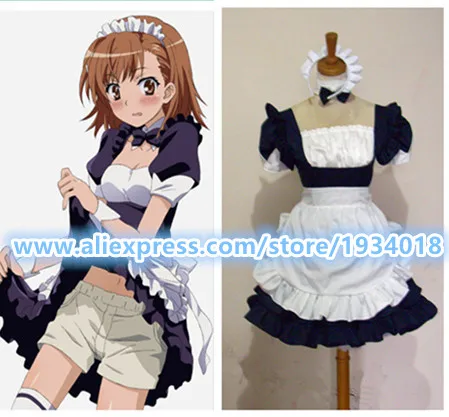 Определенная Магическая указка некий научный перила Misaka Mikoto Maid наряд слуга