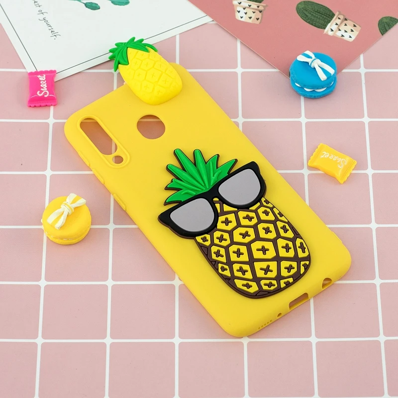 Силиконовый чехол с 3D единорогом для Samsung A40 милый мультяшными игрушками телефона