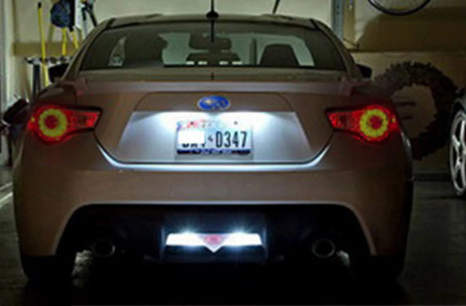 Лицензионный номерной знак ANGRONG светодиодный светильник белые боксеры для Subaru BRZ
