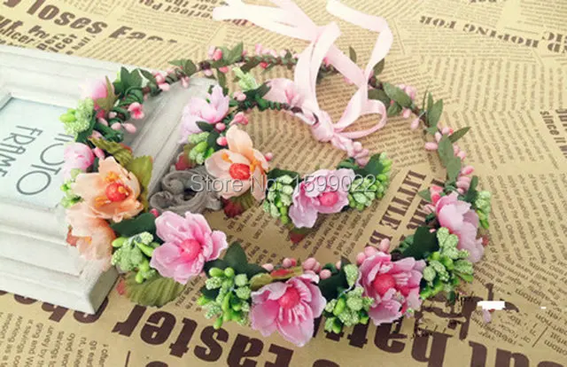 Цветочная Корона подружки невесты корсажный набор на запястье винтажные