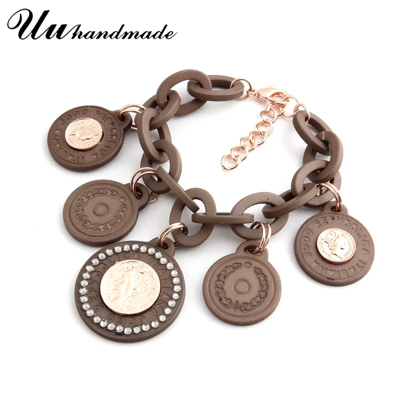 Акриловый браслет, браслеты для женщин, pulseira feminina pulseras bileklik pulseiras, очаровательный браслет, богемные ювелирные изделия mujer - Окраска металла: bronw 02