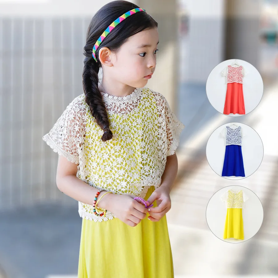 Baby Girl Ankle Length Dress Solid Casual Cotton Sleeveless Dresses for Teens Girls Children Tank Gown 8 10 12 14 16 | Детская одежда и
