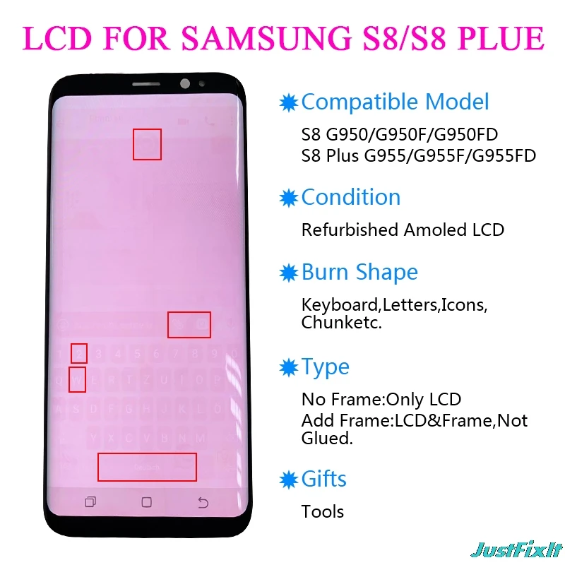 Super AMOLED для Samsung Galaxy S8 plus G950 G950F G955fd G955F жидкокристаллический дисплей с сенсорным