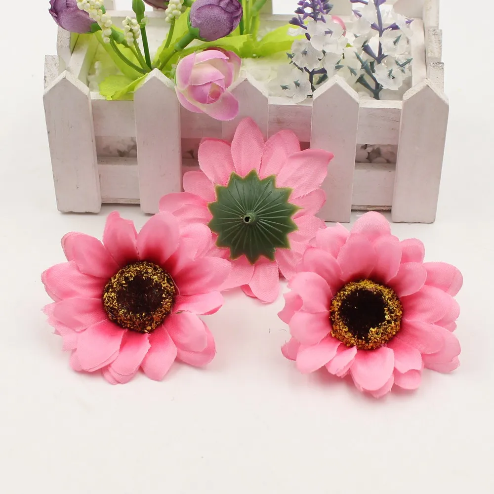 10 шт. искусственные цветы 7 см|artificial flower heads|flower headsunflower artificial flowers |