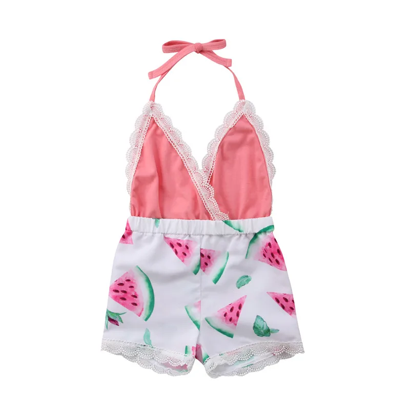 Милые детские свободные шорты с кружевным принтом детская одежда комбинезон для