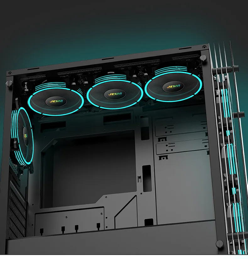 AIGO JESM J3 PC чехол для компьютера охлаждающий вентилятор RGB 120 мм низкий уровень шума высокий воздушный поток регулируемый цветной светодиодный вентилятор
