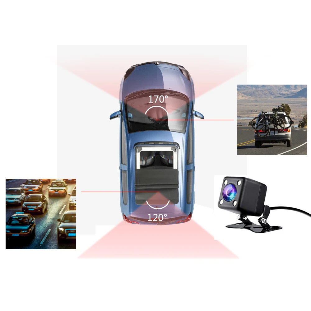 Dash Cam1080P FHD Автомобильный видеорегистратор для вождения 4 lcd g датчик парковки