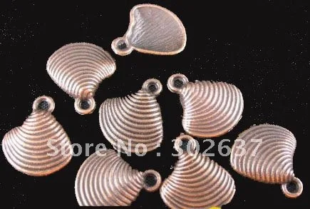 

FREE SHIPPING 360Pcs Antiqued copper screw shell charms A411C