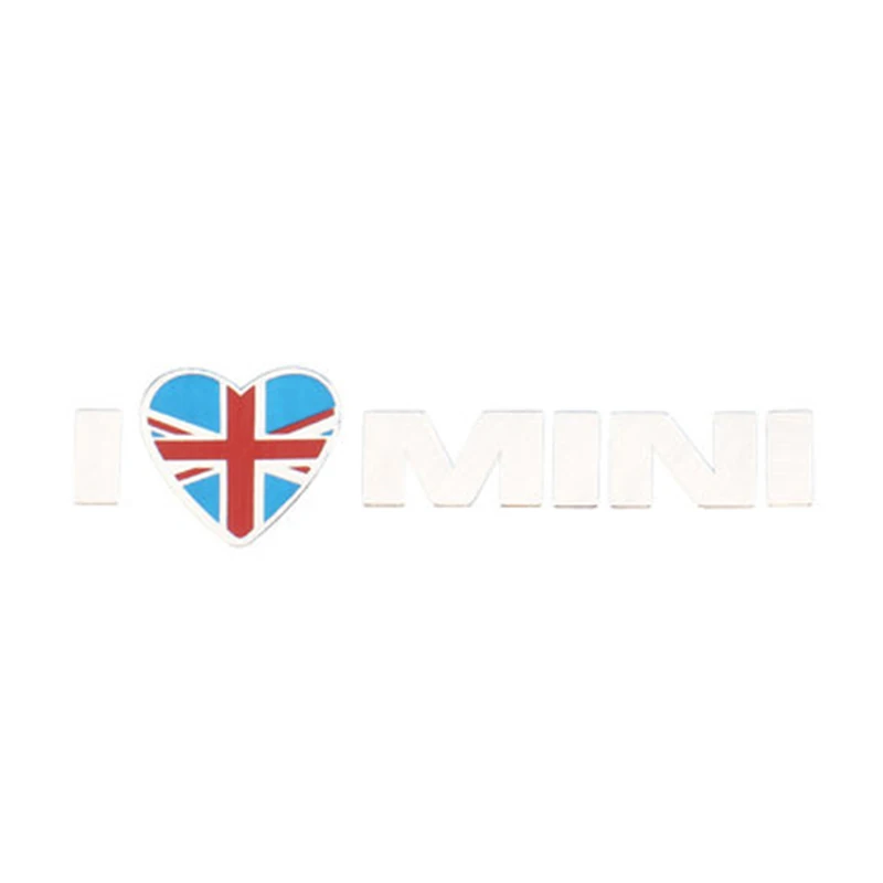 Red Union Jack Юнион Джек Металл я люблю мини-наклейка эмблема наклейки для Mini Cooper земляк Clubman F55 F56 R55 R56 R60 F60 автомобильные аксессуары - Название цвета: Red Union Jack