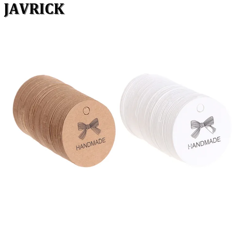 JAVRICK 100 шт 1 65 &quotкрафт подарочные этикетки ручной работы DIY Подарочная коробка