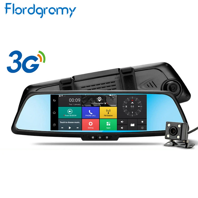 Flordgramy 7&quot 3G Car Camera Android 5.0 DVR GPS Navigation Video Recorder 1080P Automobile Mirror Dash cam | Автомобили и