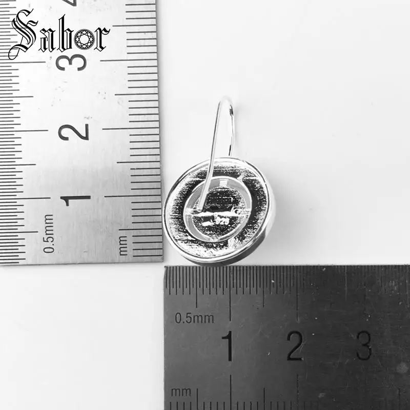 Серьги-подвески с синим камнем и круглым лебедем новинка 2020 Модная бижутерия для