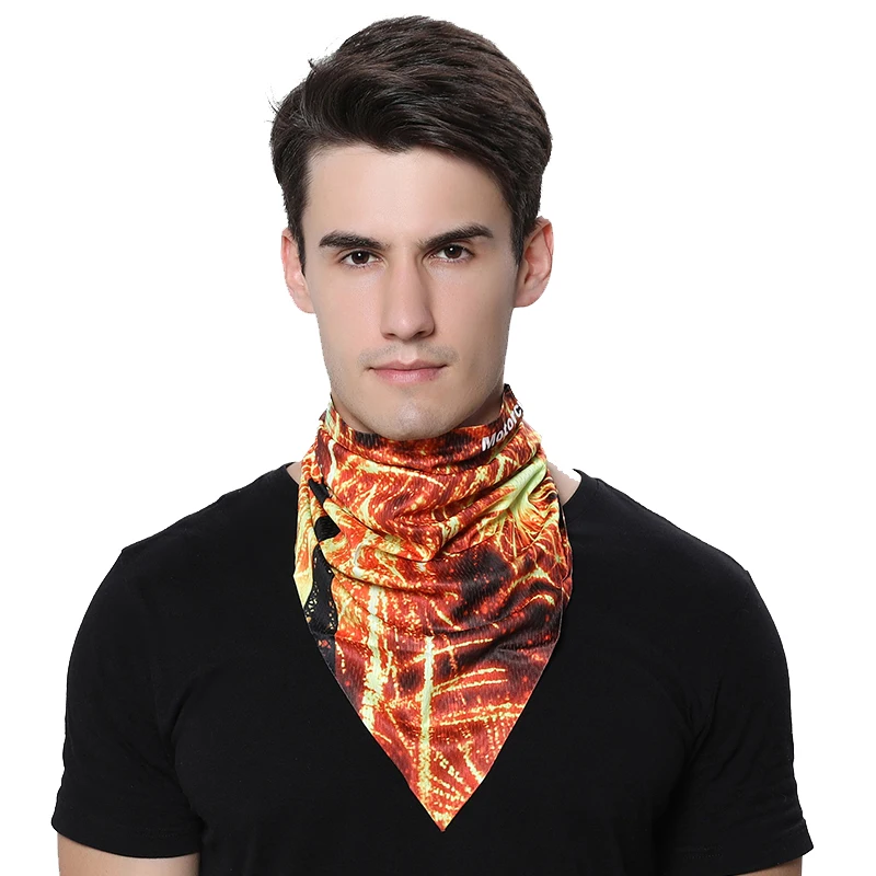 Треугольный ледяной Шелковый волшебный платок шарф для пешего туризма мужские